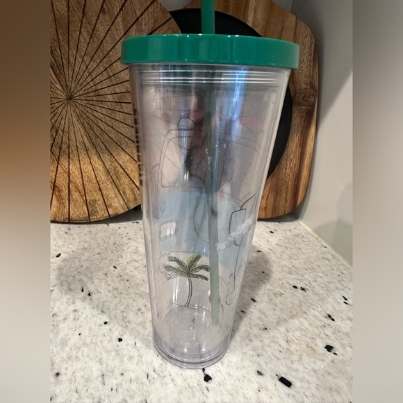 Starbucks VW Surfer Bus Acrylic Venti Cold Cup Tumbler 24 oz 2014 - Picture 3 of 8
